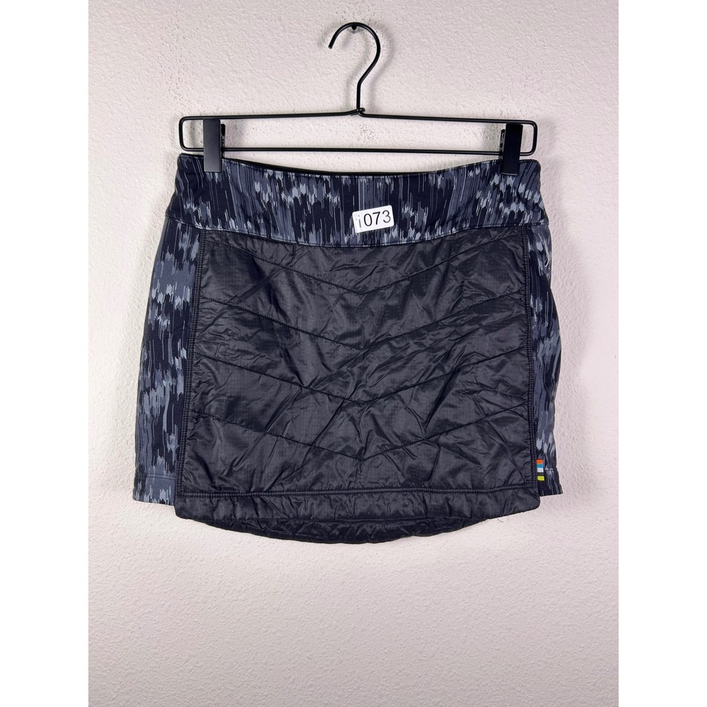 Smartwool Corbet 120 Quilted Insulated Skirt Black Gray Print Small